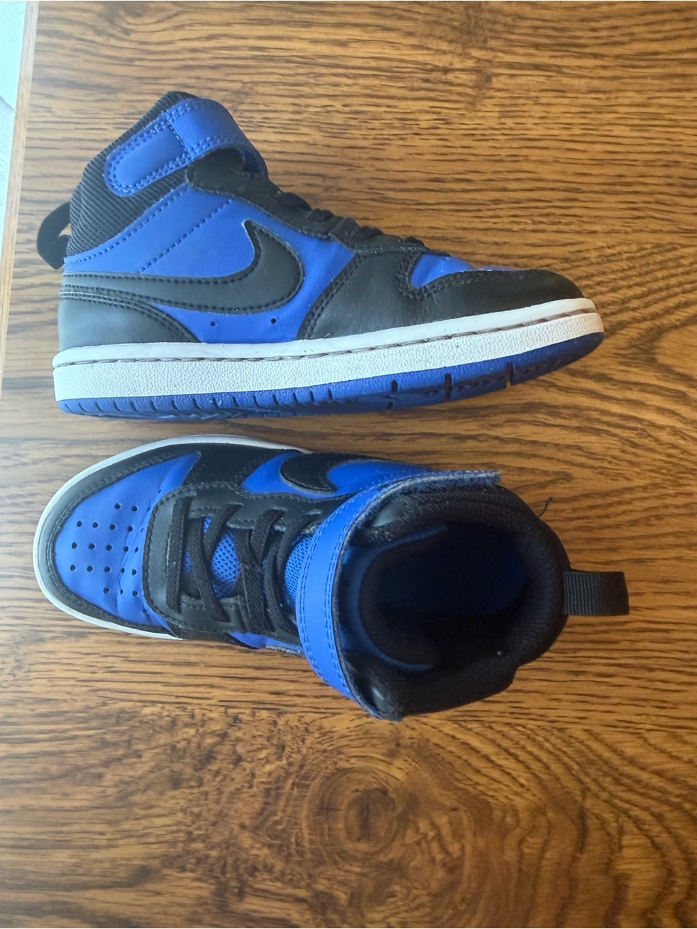 Nike Kids Blue and Black High-Top Sneakers - Picture 6 of 10